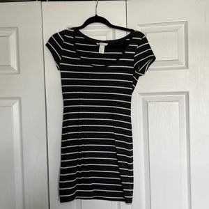 H&M basic striped mini dress fitted